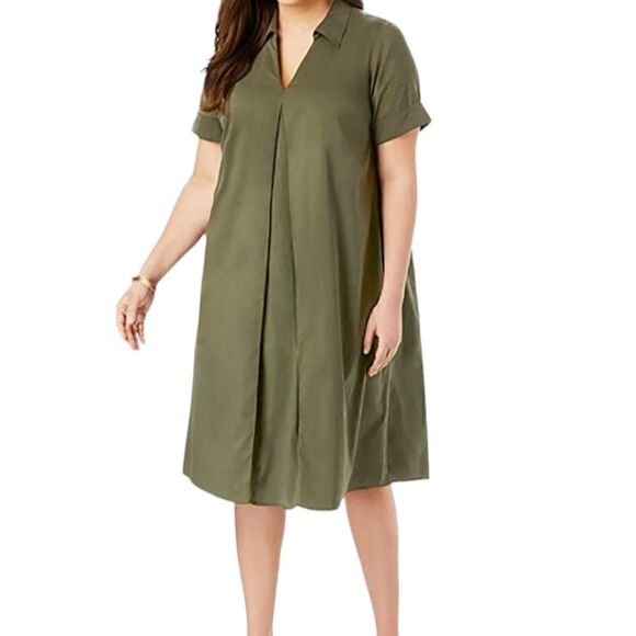 ROAMANS Cotton Swing Shirt Dress Size 30W - Picture 4 of 5